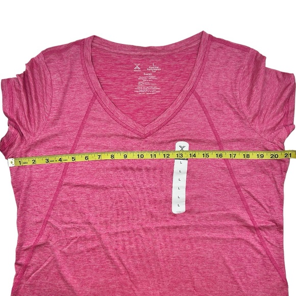 Xersion Women's Pink Active V Neck Short Sleeve T-Shirt Sizes S M L XL XXL - Picture 12 of 16